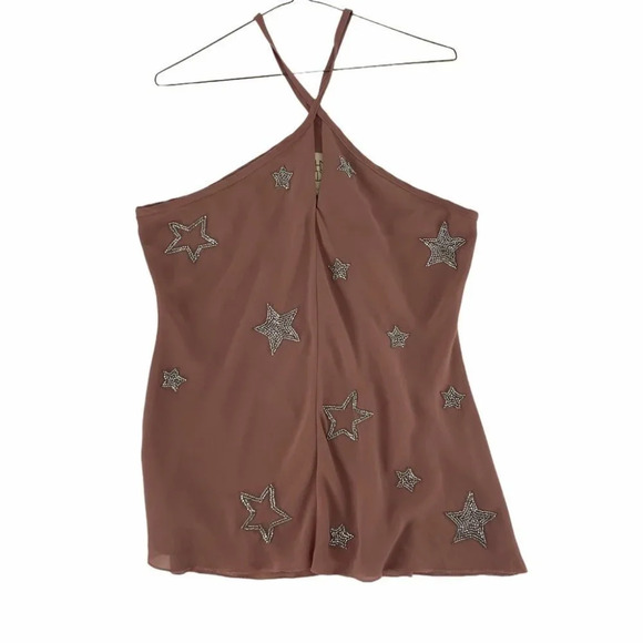 NWT Chaser Rosebud Beaded star  halter blouse - Picture 2 of 11